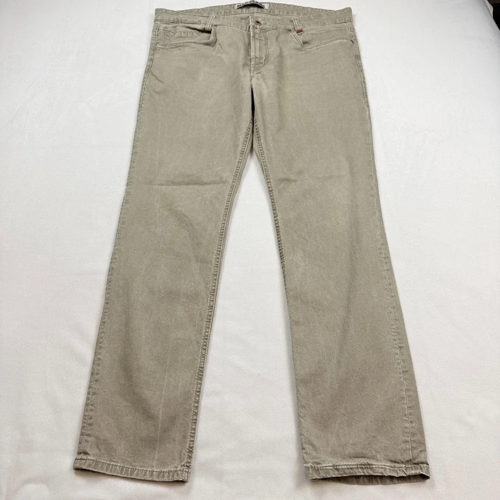 MAC Jeans Arne Pipe Mens 38x32 Slim Fit Pants Olive Taupe German Designed EUC‎